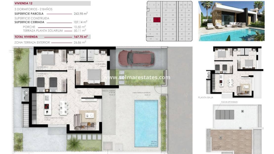3 Zimmer Villa zu verkaufen in Ciudad Quesada mit Pool - 496.000 € (Ref: 8826220)