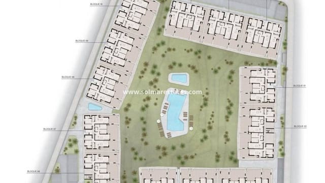 2 soveværelse Lejlighed til salg i Ciudad Quesada, Rojales med swimmingpool - € 279.000 (Ref: 8826221)