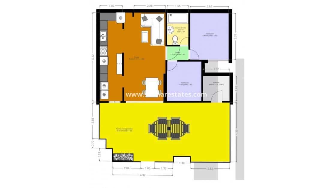 2 chambre Appartement à vendre à Cabo Roig avec piscine - 275 000 € (Ref: 9414935)