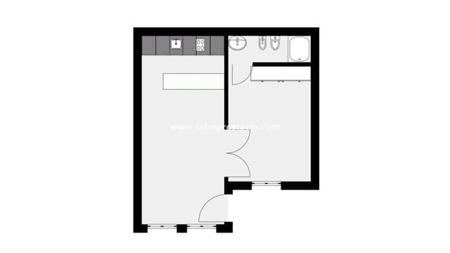 1 sovrum Lägenhet till salu i Ciudad Quesada, Rojales med pool - 105 000 € (Ref: 9996201)