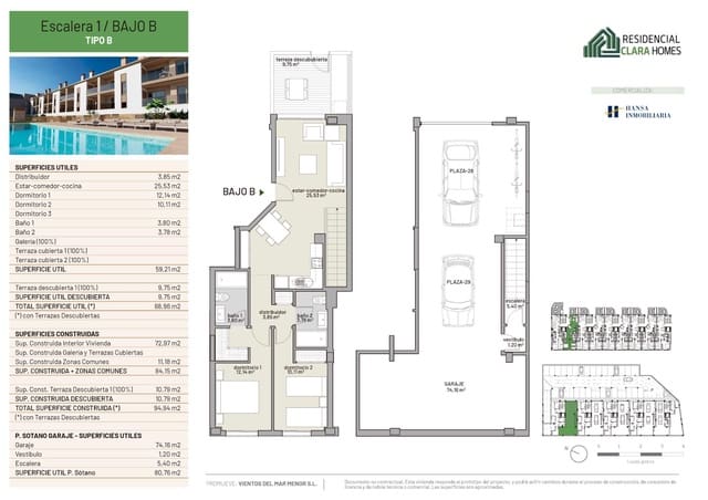 2 sypialnia Mieszkanie na sprzedaż w San Juan de Alicante / Sant Joan d'Alacant z basenem garażem - 279 000 € (Ref: 8701756)