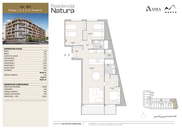 3 soverom Leilighet til salgs i La Pedrera - Vessanes, Dénia med svømmebasseng garasje - € 309 800 (Ref: 9048999)