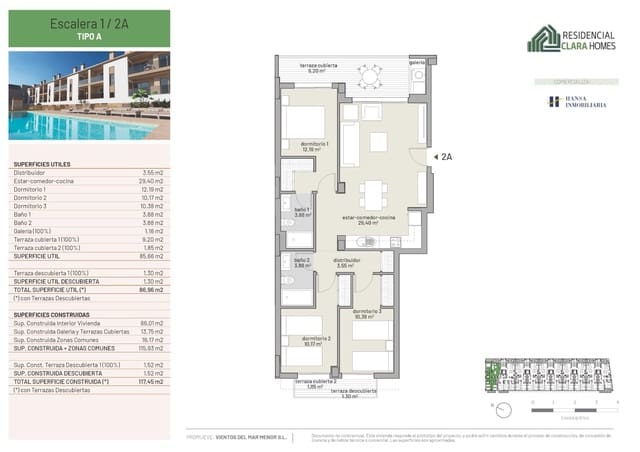 3 soverom Leilighet til salgs i San Juan de Alicante / Sant Joan d'Alacant med svømmebasseng garasje - € 322 000 (Ref: 9051160)