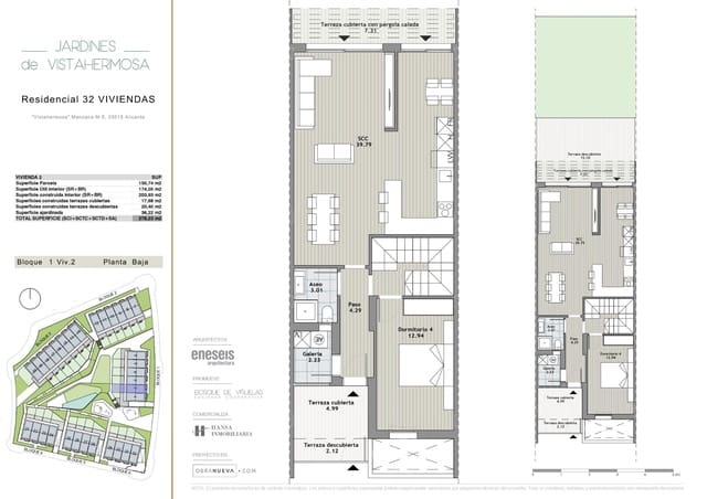 4 soveværelse Rækkehus til salg i Vistahermosa, Alicante by med swimmingpool garage - € 515.500 (Ref: 9110450)