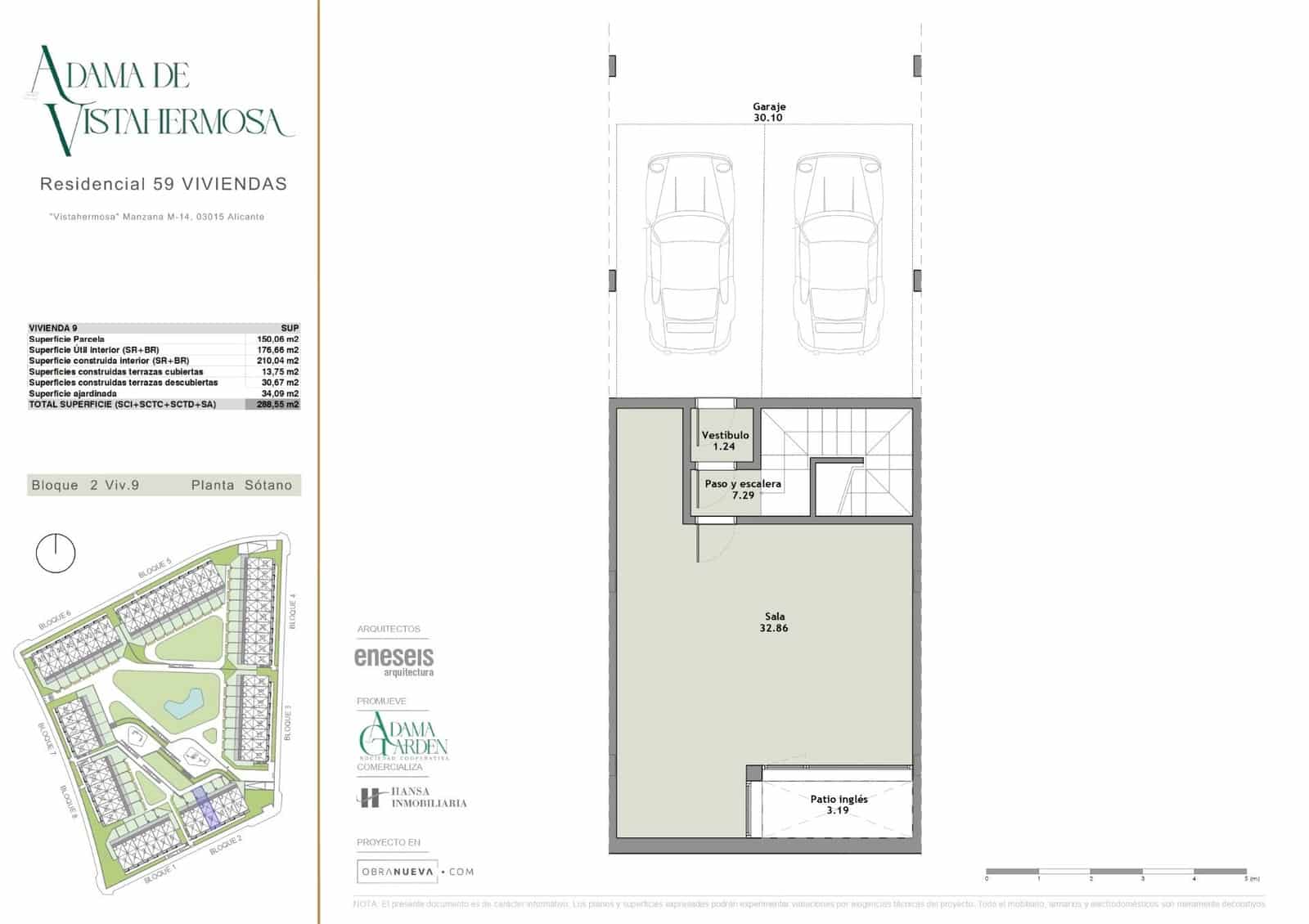 4 soveværelse Rækkehus til salg i Alicante by med swimmingpool garage - € 528.000 (Ref: 9215220)