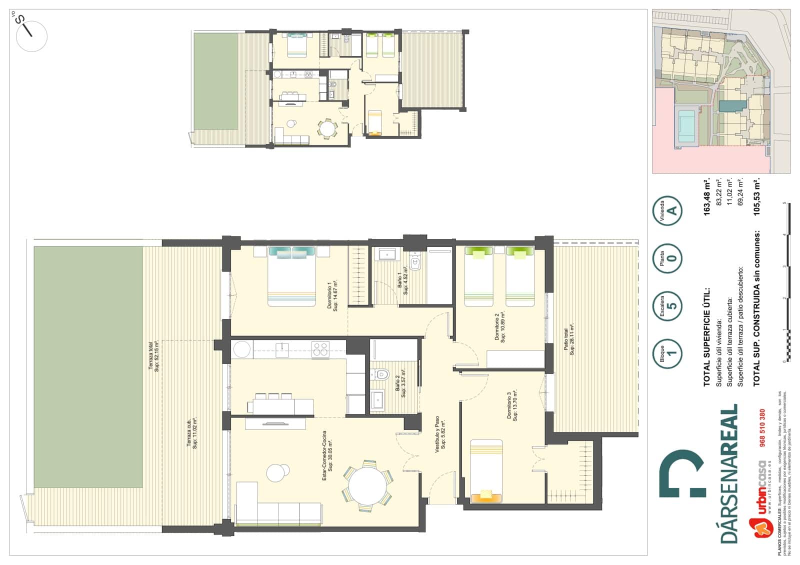 3 soveværelse Lejlighed til salg i Cartagena med swimmingpool garage - € 261.000 (Ref: 10180844)
