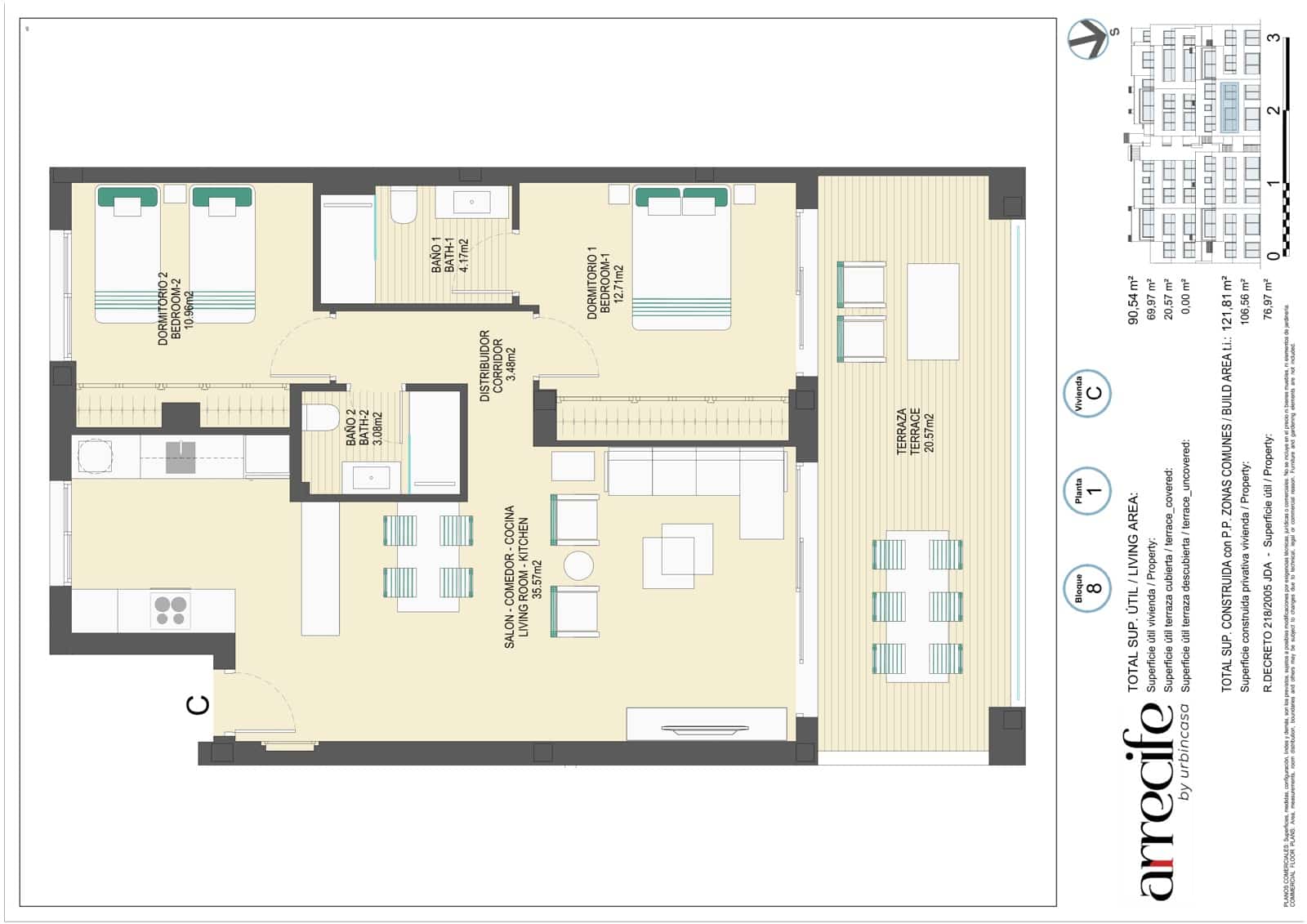 2 sypialnia Mieszkanie na sprzedaż w Bahia de Casares z basenem garażem - 470 000 € (Ref: 9474364)