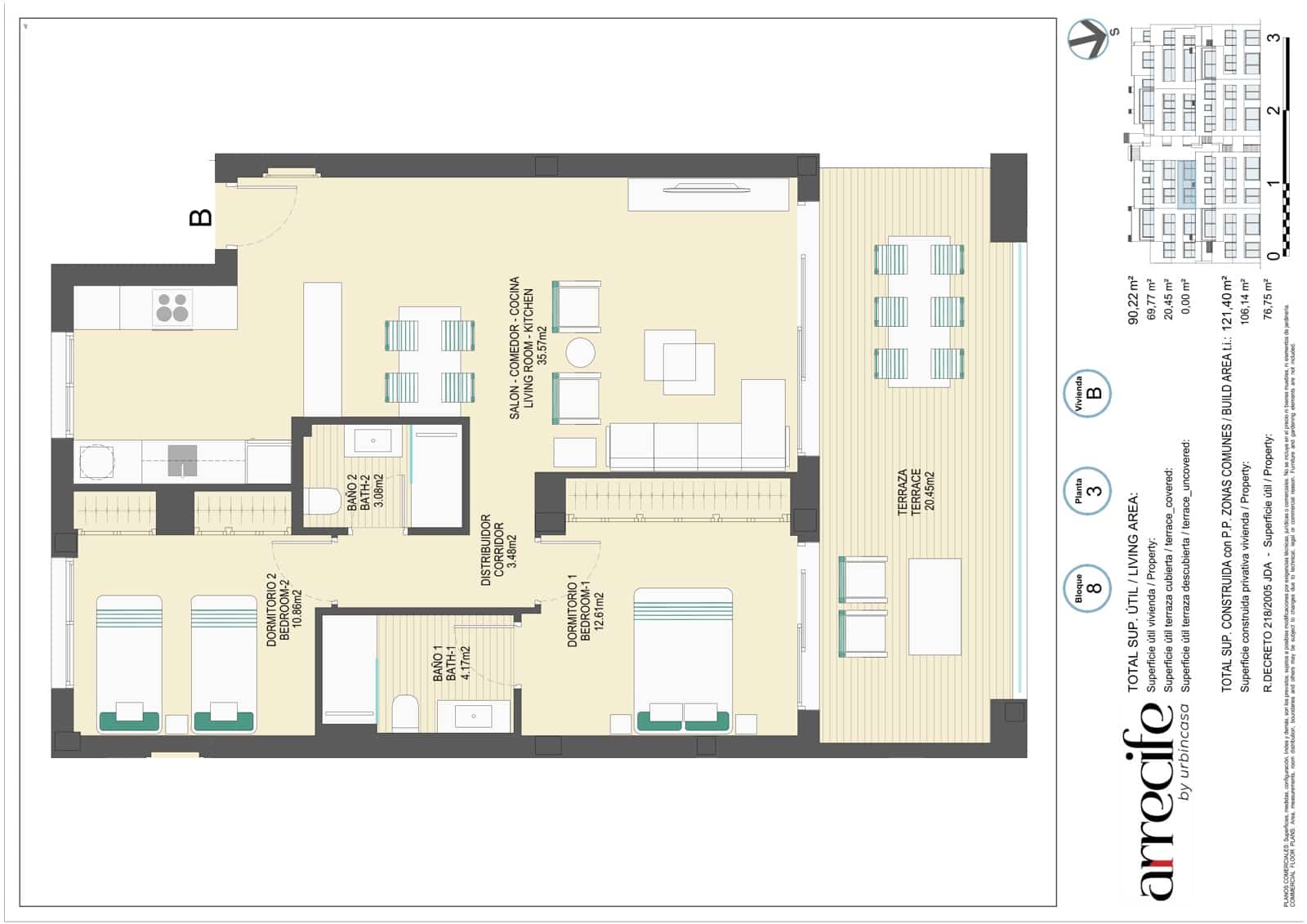 2 sovrum Lägenhet till salu i Bahia de Casares med pool garage - 490 000 € (Ref: 9474367)