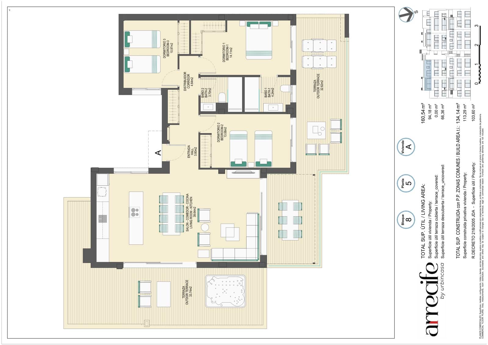 3 sypialnia Penthouse na sprzedaż w Bahia de Casares z basenem garażem - 720 000 € (Ref: 9474435)