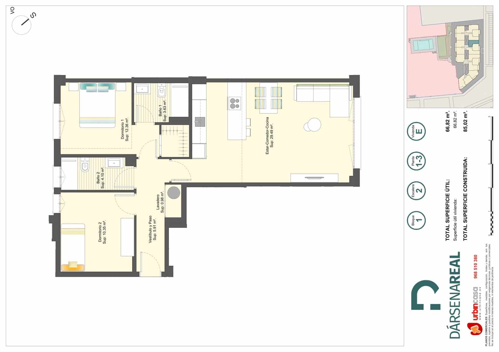 2 Zimmer Apartment zu verkaufen in Cartagena mit Pool Garage - 185.000 € (Ref: 9944503)
