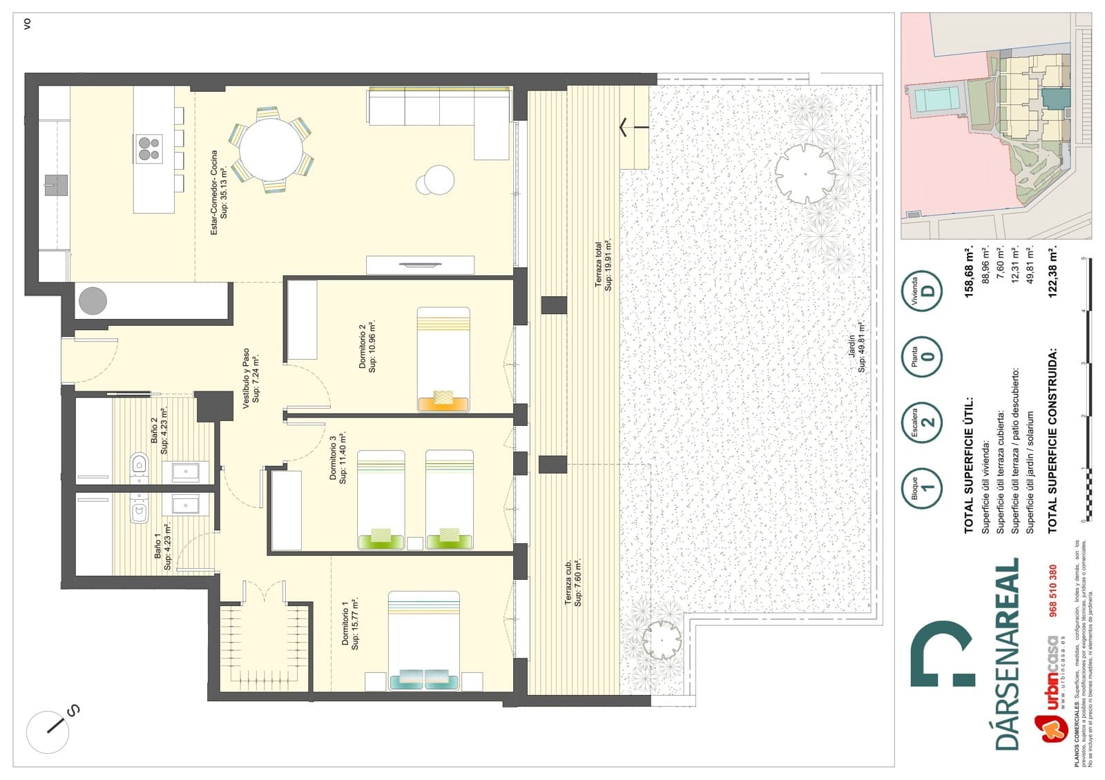3 Zimmer Apartment zu verkaufen in Cartagena mit Pool Garage - 250.000 € (Ref: 9944587)