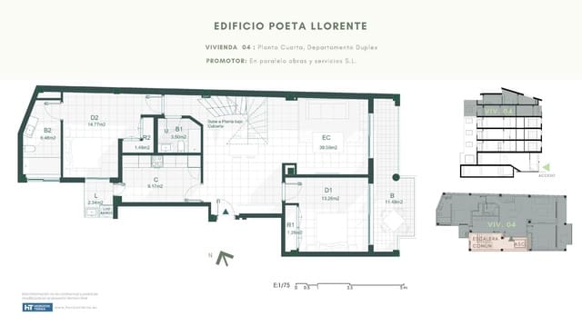 4 chambre Penthouse à vendre à Gandia avec garage - 268 000 € (Ref: 8936656)