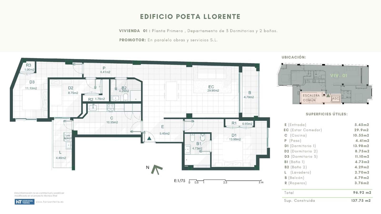 3 soverom Leilighet til salgs i Gandia - € 198 000 (Ref: 8936659)