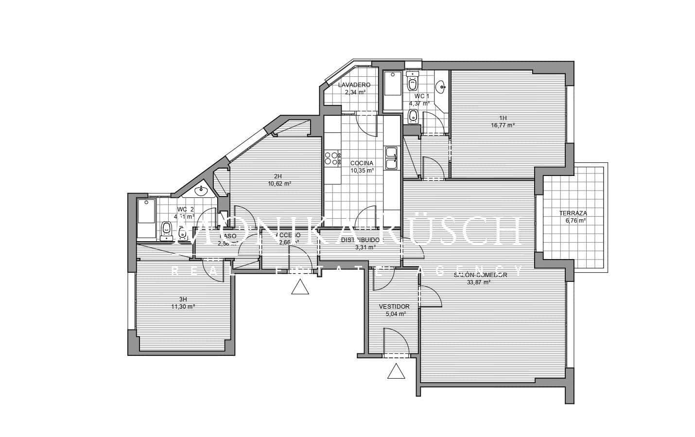 3 Zimmer Wohnung zu verkaufen in Barcelona Stadt mit Garage - 1.100.000 € (Ref: 9378711)