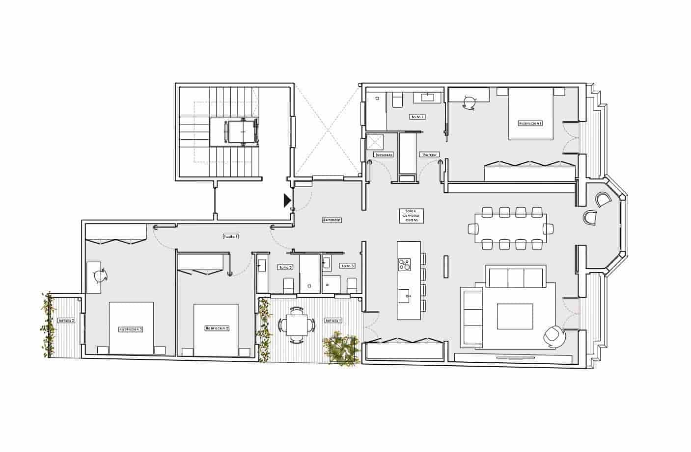 3 soveværelse Lejlighed til leje i Barcelona by - € 4.340 (Ref: 9564303)
