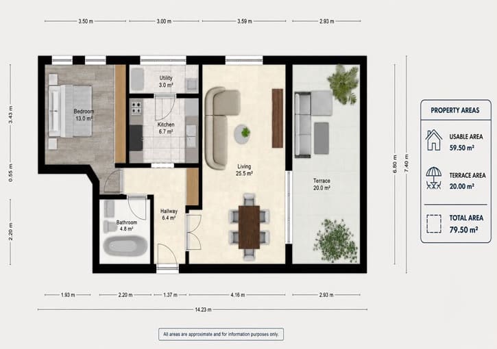 1 quarto Apartamento para venda em Javea / Xabia com piscina garagem - 279 000 € (Ref: 10086939)