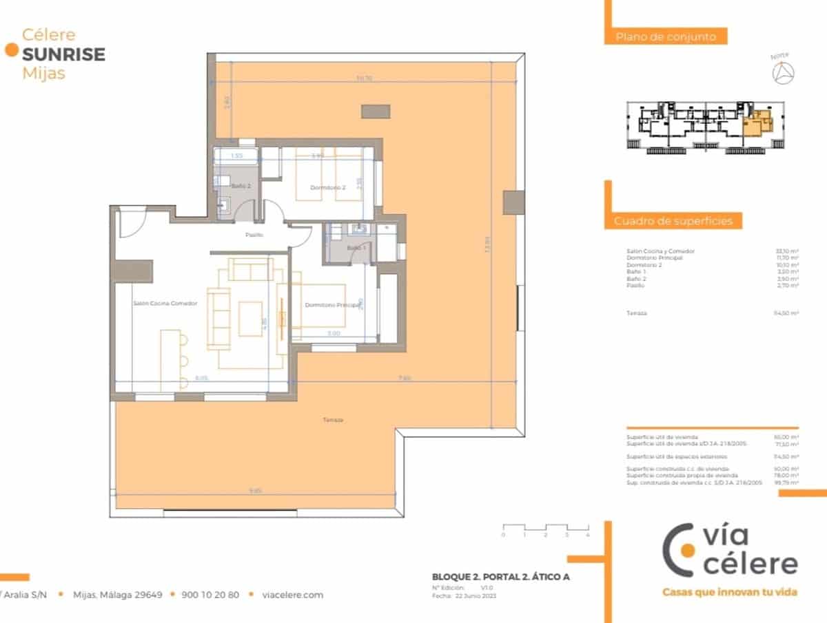 2 sovrum Lägenhet till salu i El Faro med pool garage - 412 100 € (Ref: 7723787)