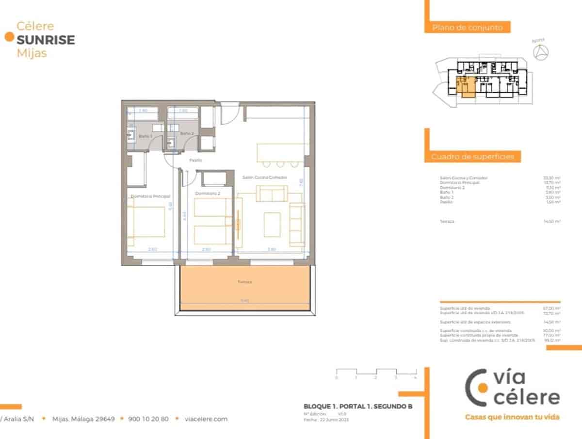 2 chambre Appartement à vendre à El Faro avec piscine garage - 412 100 € (Ref: 7723787)
