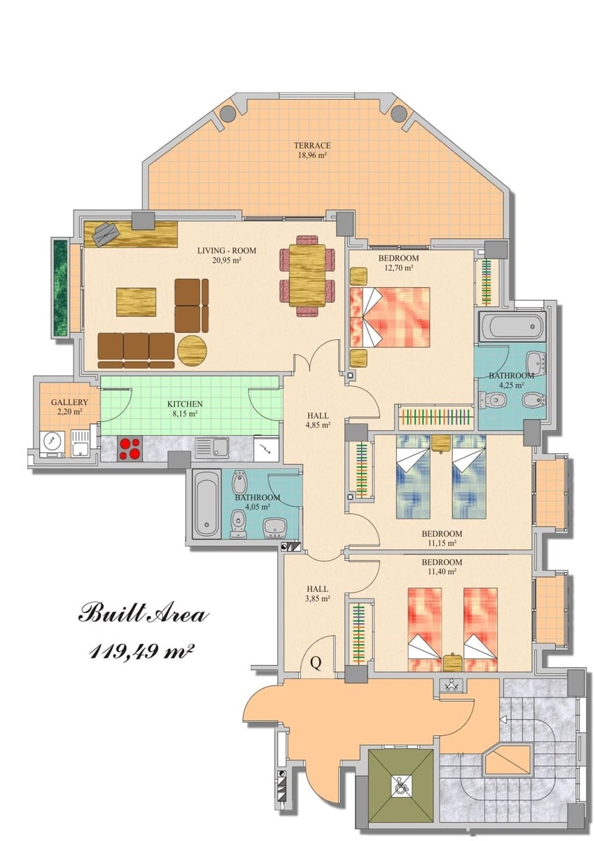 3 bedroom Apartment for sale in La Manga del Mar Menor with pool garage - € 320,000 (Ref: 9390204)