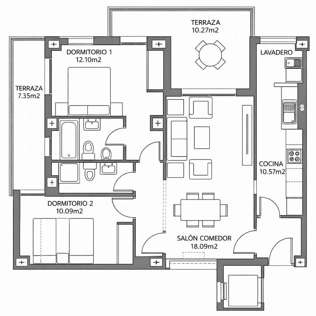 2 sovrum Lägenhet till salu i Cartagena med pool garage - 240 000 € (Ref: 9585456)
