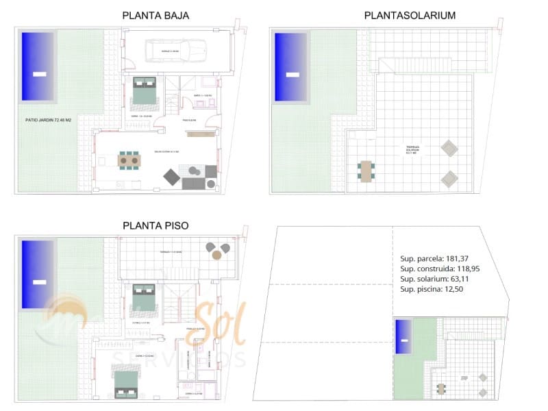 3 quarto Moradia para venda em Los Belones com piscina garagem - 355 000 € (Ref: 8287122)