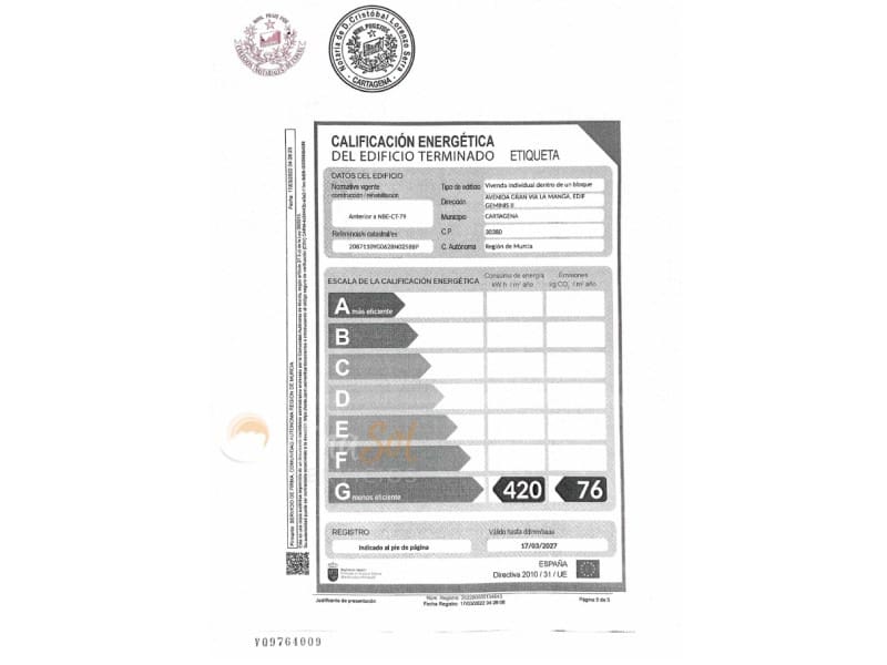 1 soverom Studio til salgs i La Manga del Mar Menor - € 115 000 (Ref: 9531997)