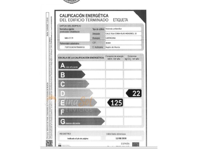 4 makuuhuone Paritalo myytävänä paikassa Islas Menores mukana uima-altaan 
autotalli - 270 000 € (Ref: 9541161)