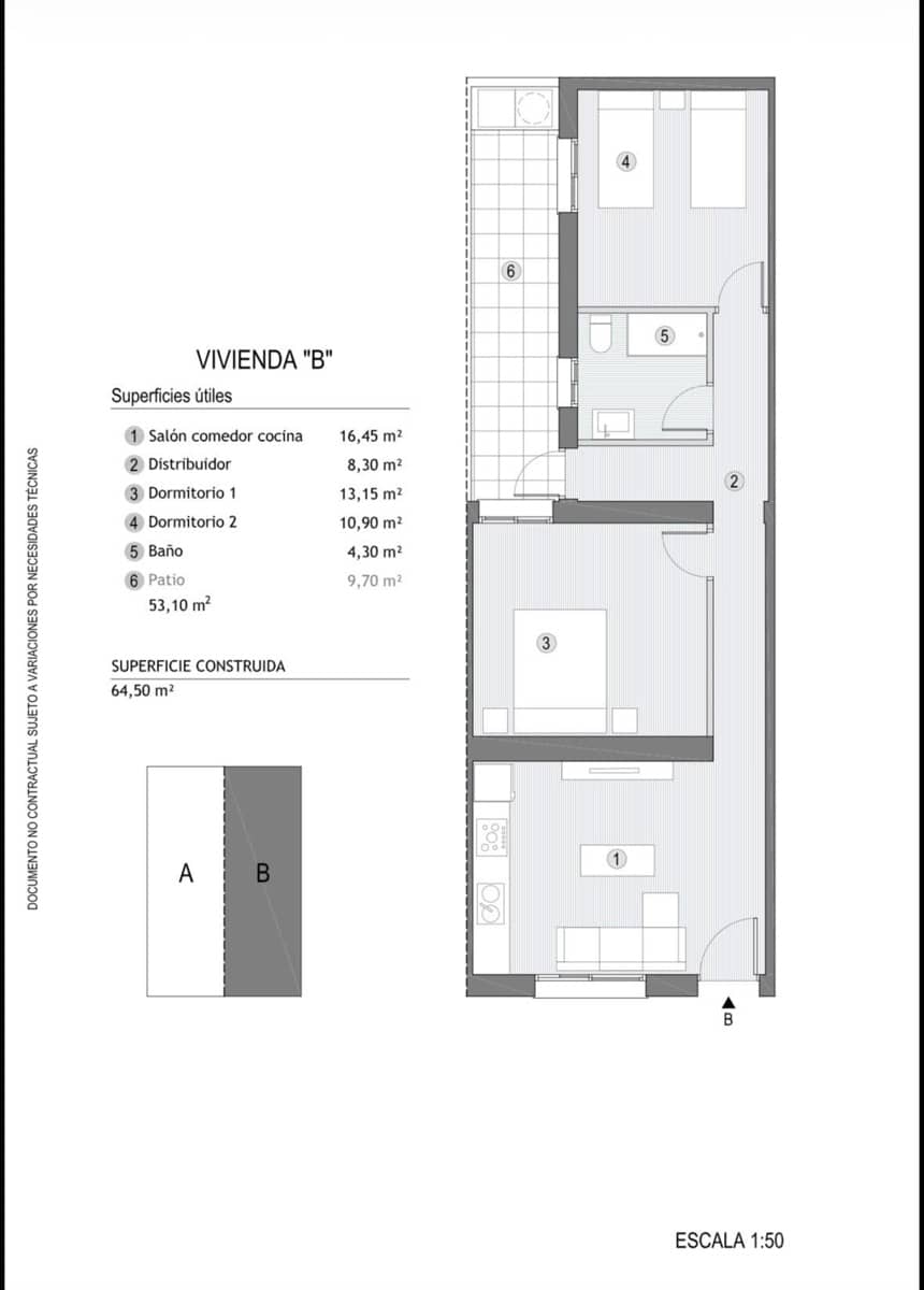 2 quarto Apartamento para venda em Puerto de Mazarron - 144 000 € (Ref: 10102610)