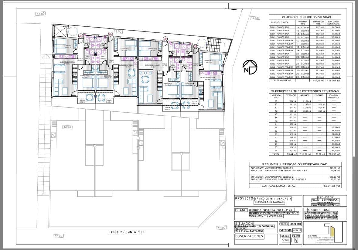 2 soveværelse Lejlighed til salg i Mazarron med garage - € 360.000 (Ref: 9799177)