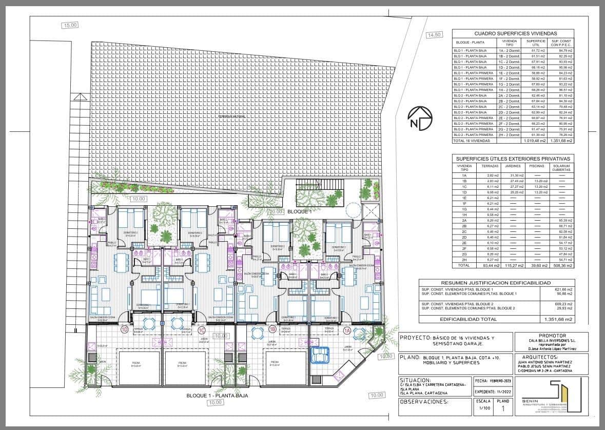 2 soveværelse Lejlighed til salg i Mazarron med garage - € 360.000 (Ref: 9799177)