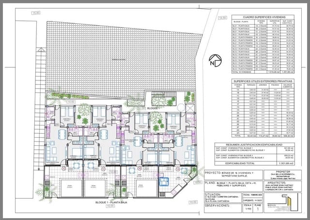 2 soveværelse Lejlighed til salg i Mazarrón med garage - € 360.000 (Ref: 9799177)