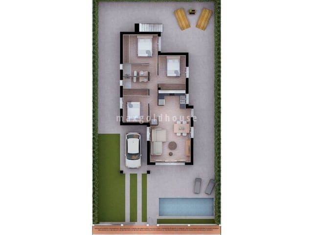 3 makuuhuone Huvila myytävänä paikassa Los Alcázares mukana uima-altaan - 397 650 € (Ref: 10007117)