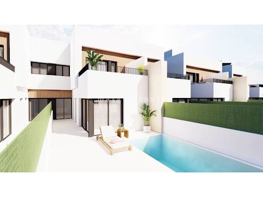 Pareado de 3 habitaciones en Santiago de la Ribera en venta con piscina - 369.000 € (Ref: 10014938)