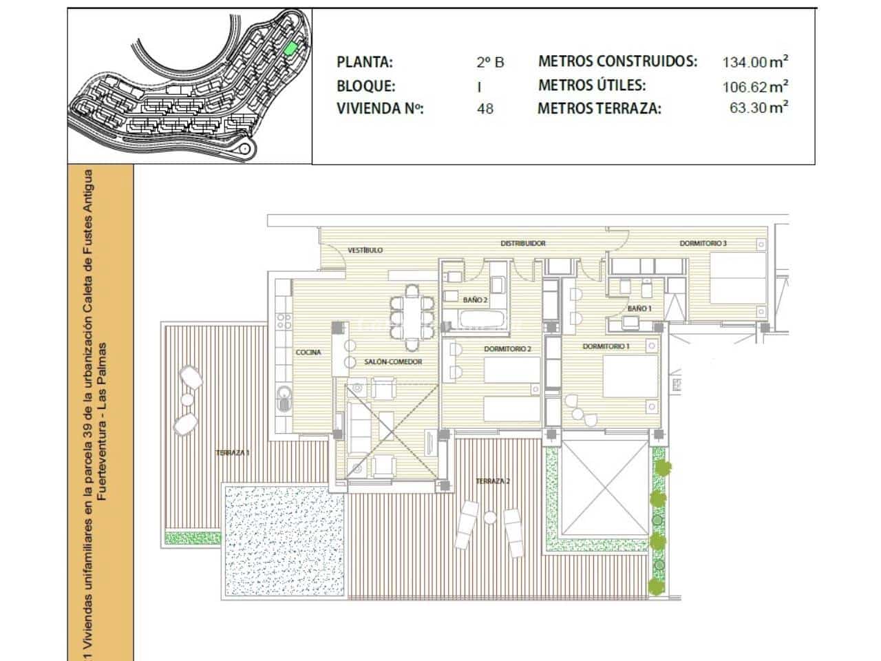 3 soveværelse Lejlighed til salg i Caleta de Fuste med garage - € 365.000 (Ref: 10170441)