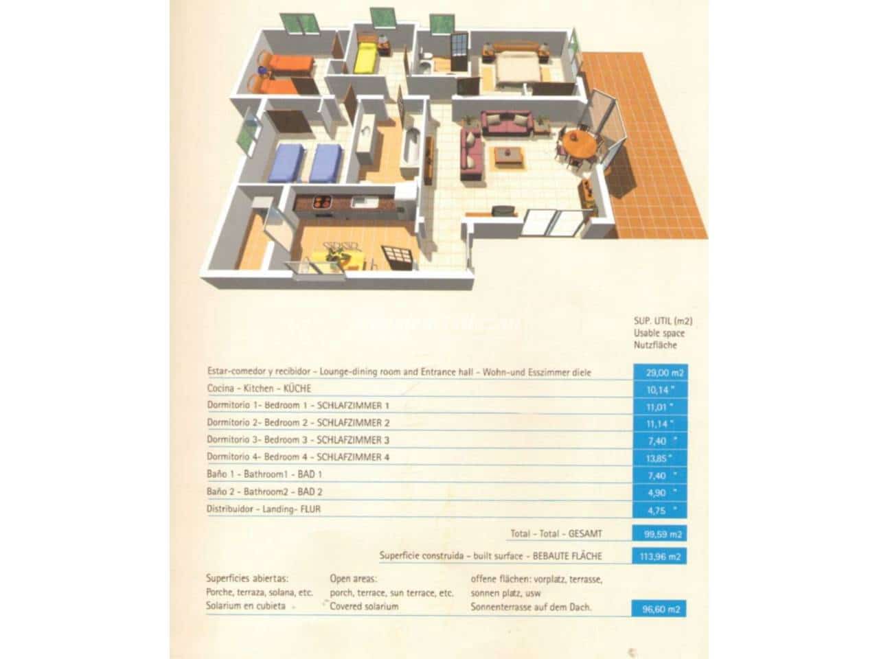 4 bedroom Villa for sale in Antigua with pool - € 450,000 (Ref: 9480604)