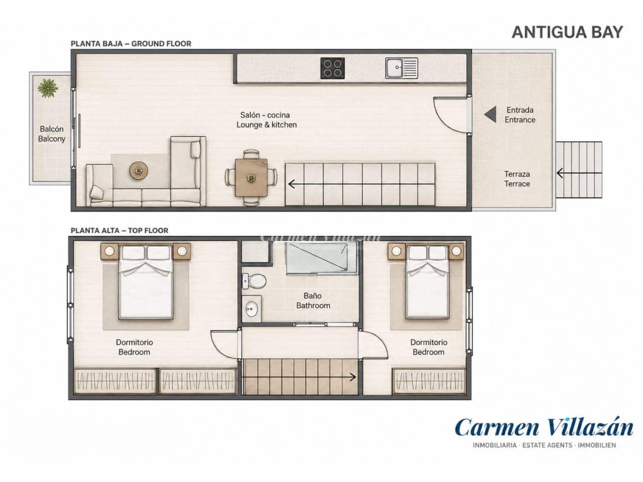2 chambre Appartement à vendre à Costa de Antigua avec piscine garage - 160 000 € (Ref: 9480625)