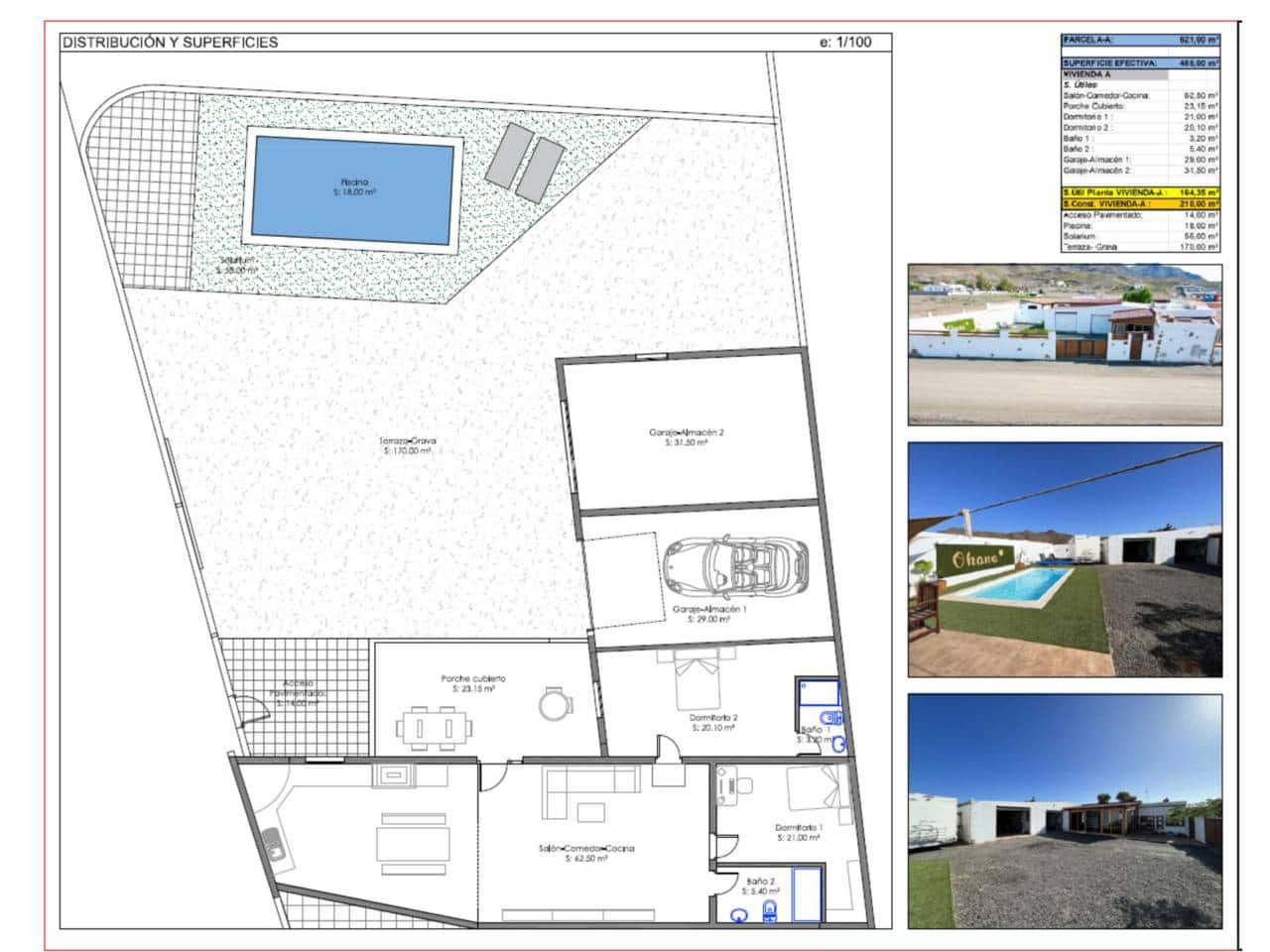 2 Zimmer Villa zu verkaufen in Tuineje mit Pool Garage - 369.000 € (Ref: 9563951)