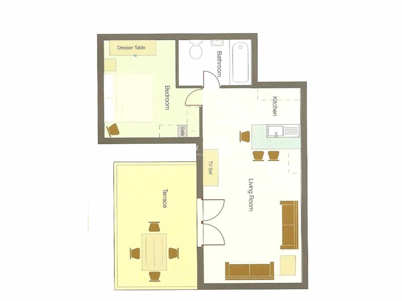 1 makuuhuone Huoneisto myytävänä paikassa Caleta de Fuste mukana uima-altaan - 155 000 € (Ref: 9657884)