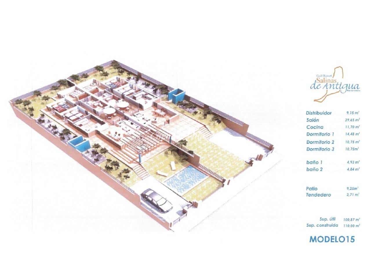 3 chambre Villa/Maison à vendre à Caleta de Fuste avec piscine garage - 450 000 € (Ref: 9945014)
