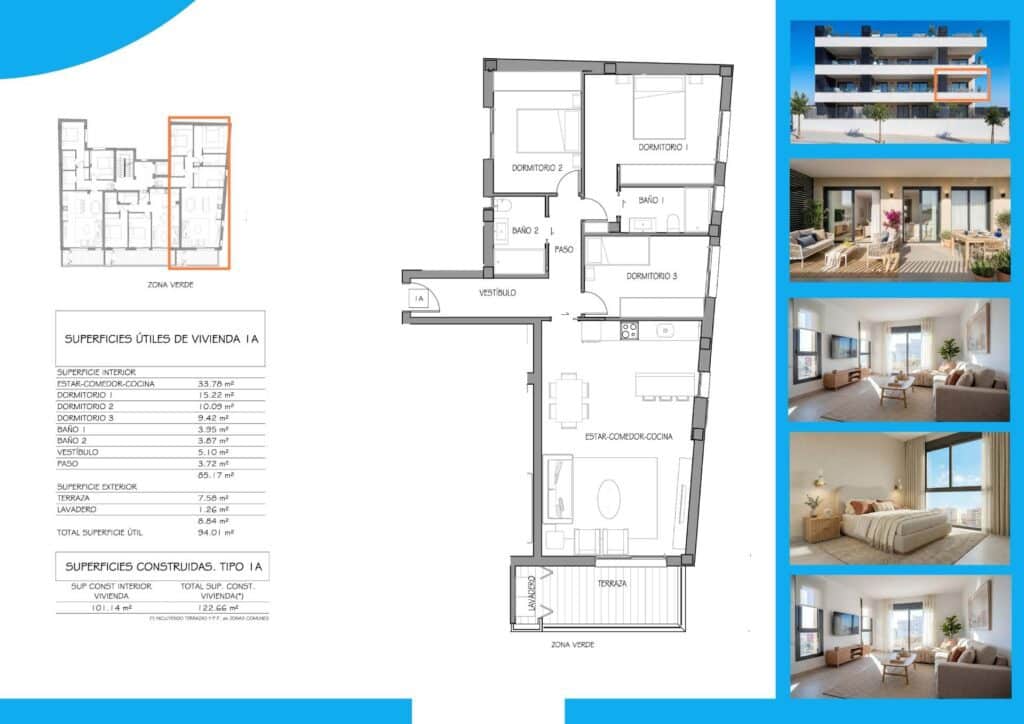 3 soveværelse Lejlighed til salg i Benijofar med swimmingpool garage - € 396.900 (Ref: 10027564)