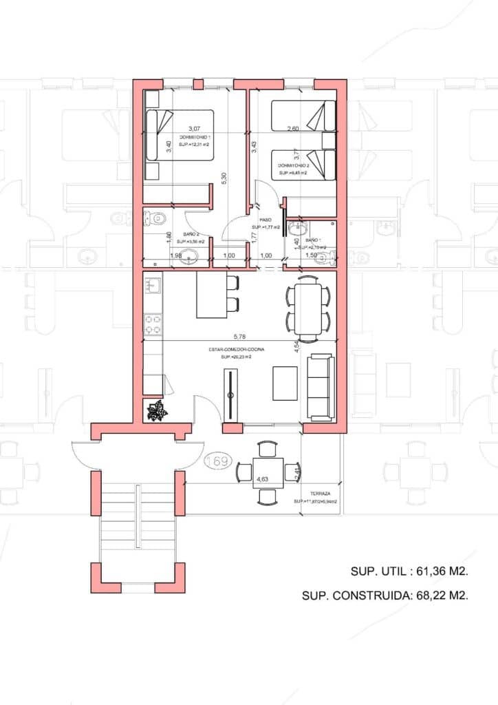 2 soverom Penthouse til salgs i Fuente Alamo de Murcia med svømmebasseng garasje - € 182 750 (Ref: 10094681)