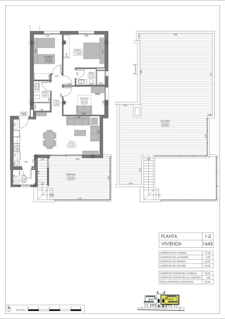 3 quarto Penthouse para venda em Algorfa com piscina garagem - 365 000 € (Ref: 10116000)