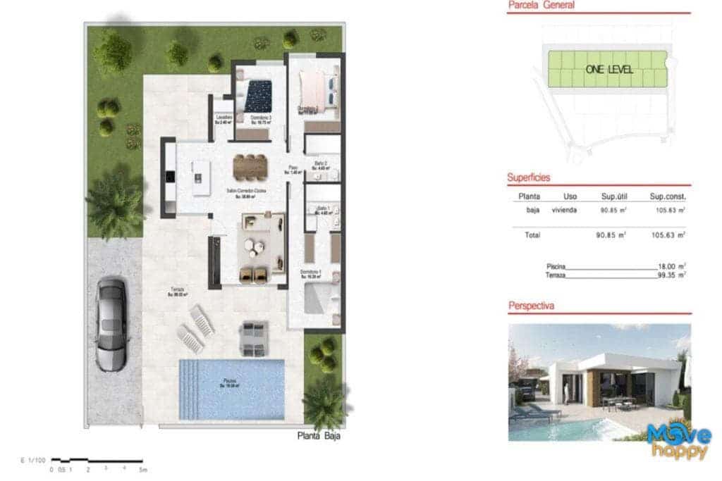 3 soveværelse Villa til salg i Banos y Mendigo med swimmingpool garage - € 389.900 (Ref: 8021786)