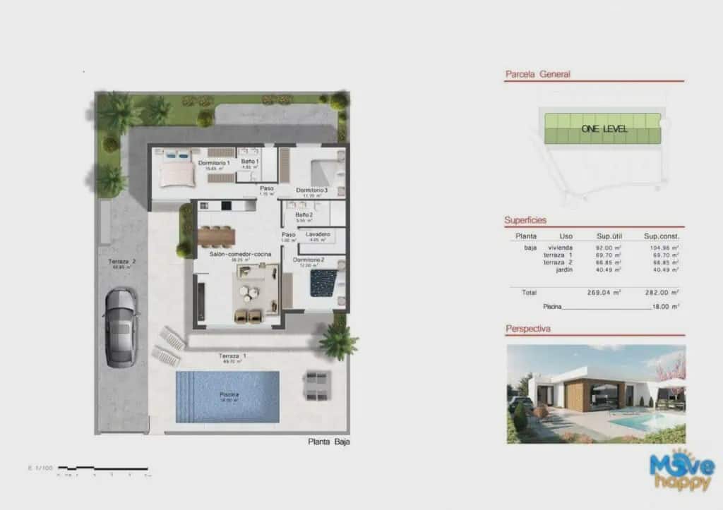 3 soveværelse Villa til salg i Banos y Mendigo med garage - € 389.900 (Ref: 8022056)