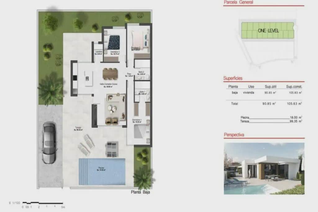 3 soveværelse Villa til salg i Banos y Mendigo med garage - € 389.900 (Ref: 8022056)