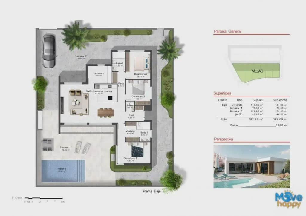 3 soveværelse Villa til salg i Banos y Mendigo med swimmingpool garage - € 504.900 (Ref: 8022060)