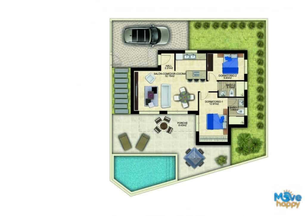 2 soveværelse Villa til salg i Benijofar med garage - € 453.000 (Ref: 8022095)