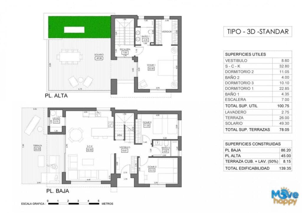 3 soverom Villa til salgs i Orihuela med svømmebasseng garasje - € 750 000 (Ref: 8022147)
