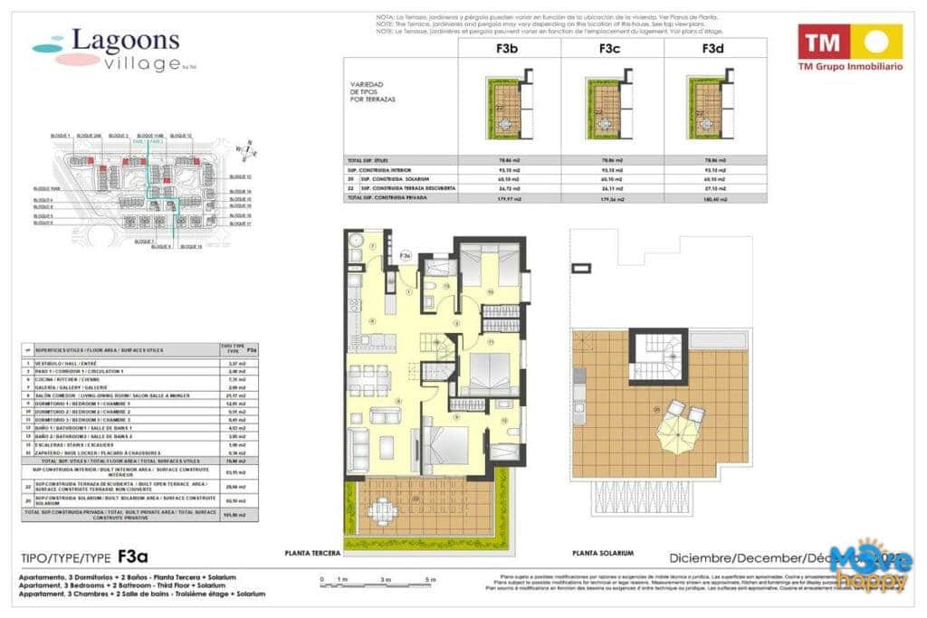 3 soverom Penthouse til salgs i Torrevieja med svømmebasseng garasje - € 420 000 (Ref: 8022175)