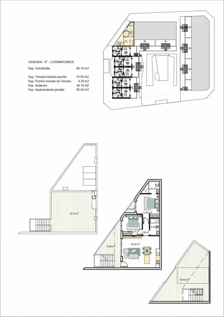 2 chambre Penthouse à vendre à Roldan avec piscine garage - 238 000 € (Ref: 8102440)